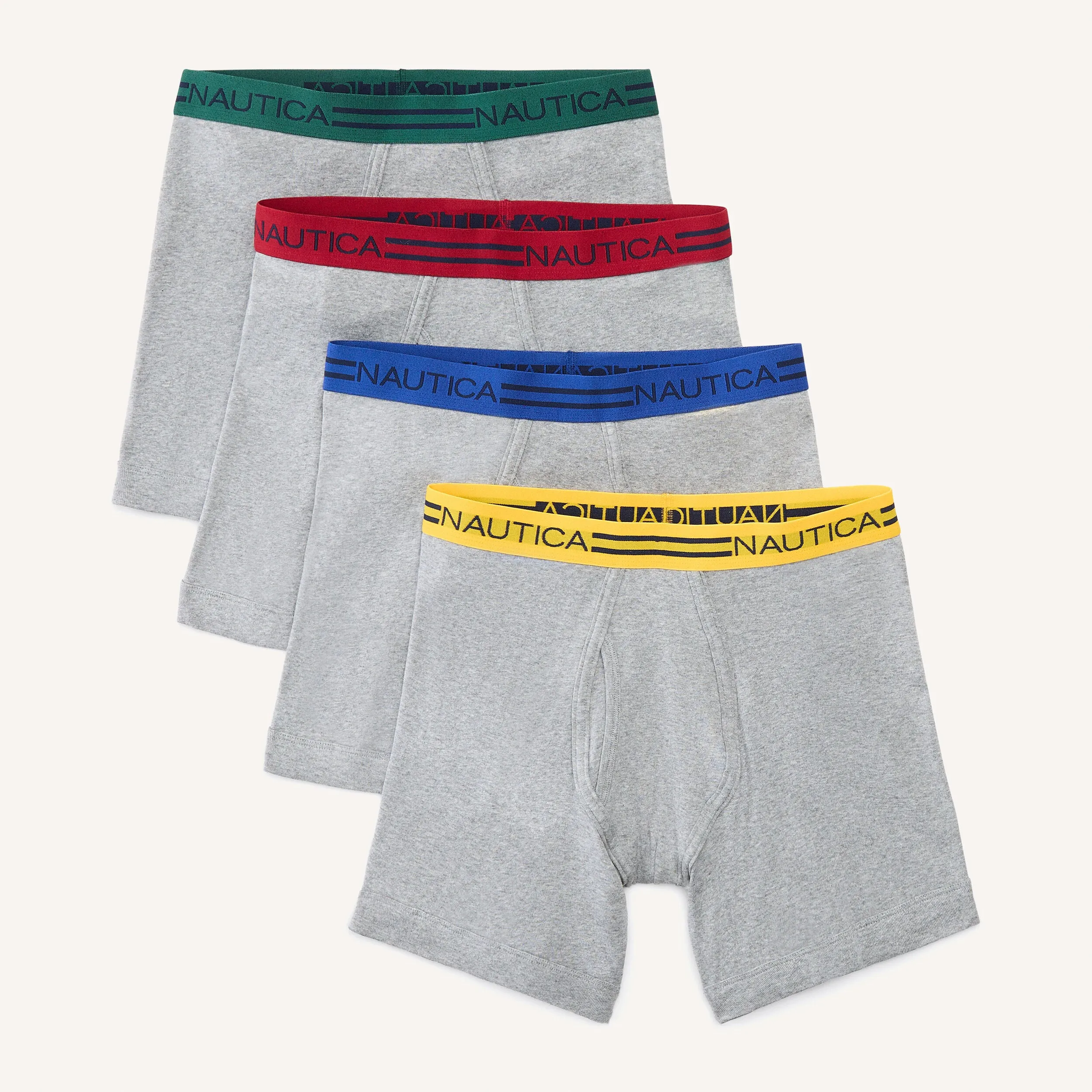 Nautica Herren Baumwoll-Boxershorts, 4er-Pack