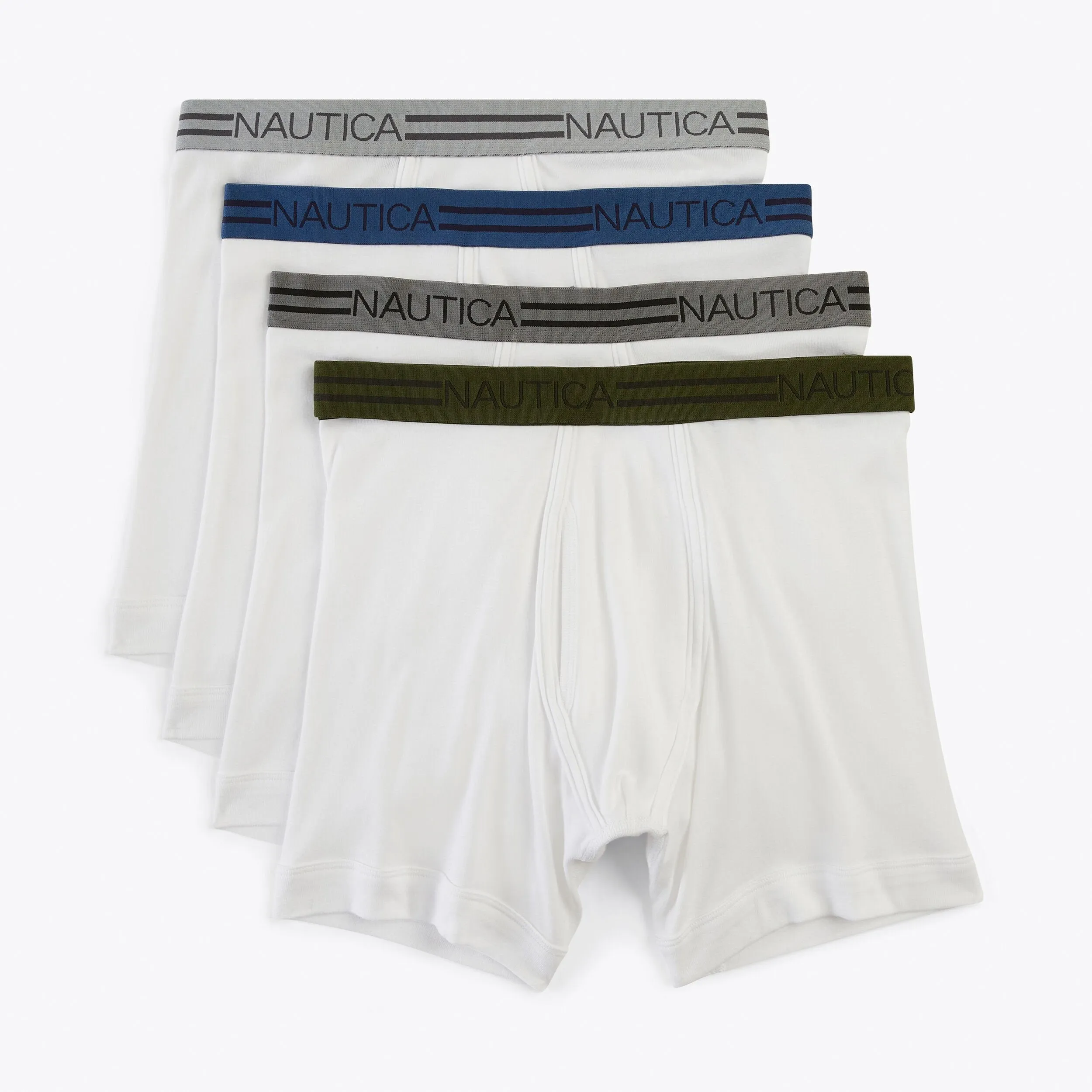 Nautica Herren Baumwoll-Boxershorts, 4er-Pack