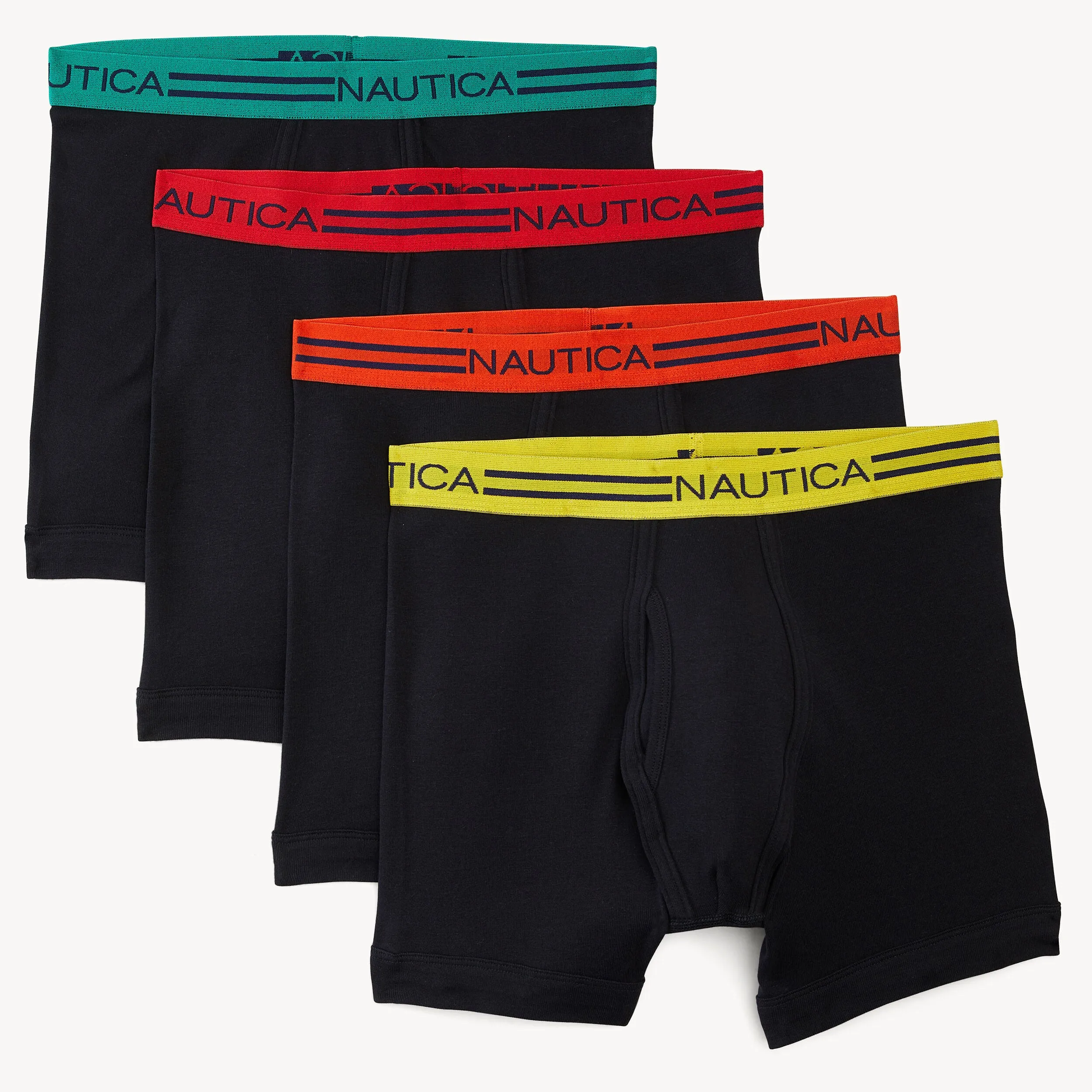 Nautica Herren Baumwoll-Boxershorts, 4er-Pack