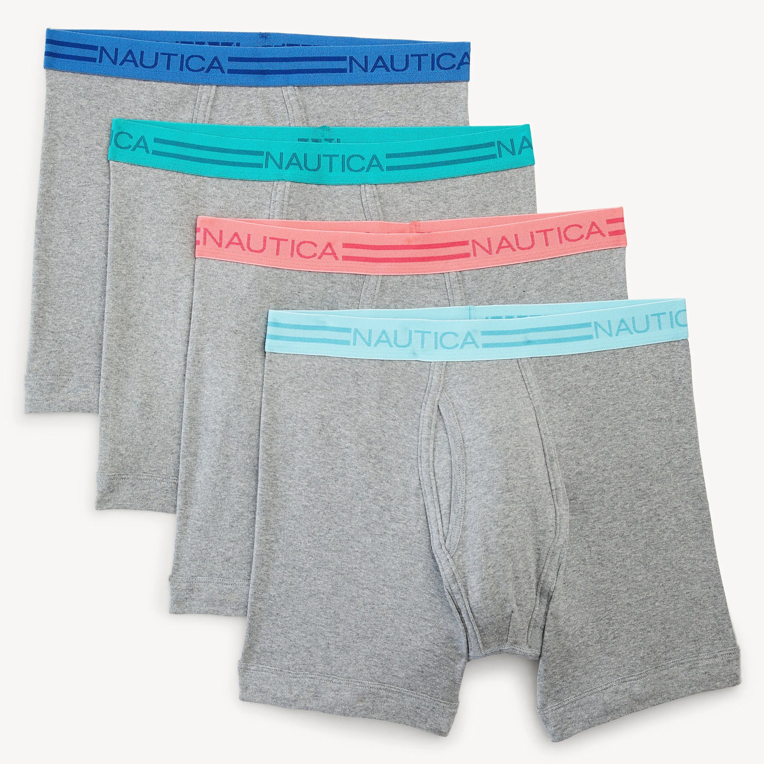 Nautica Herren Baumwoll-Boxershorts, 4er-Pack