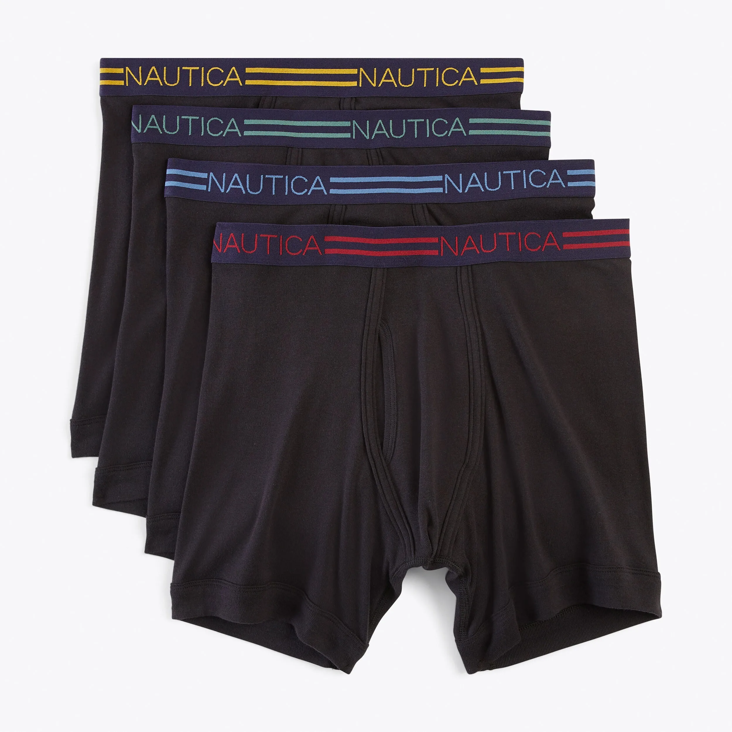Nautica Herren Baumwoll-Boxershorts, 4er-Pack