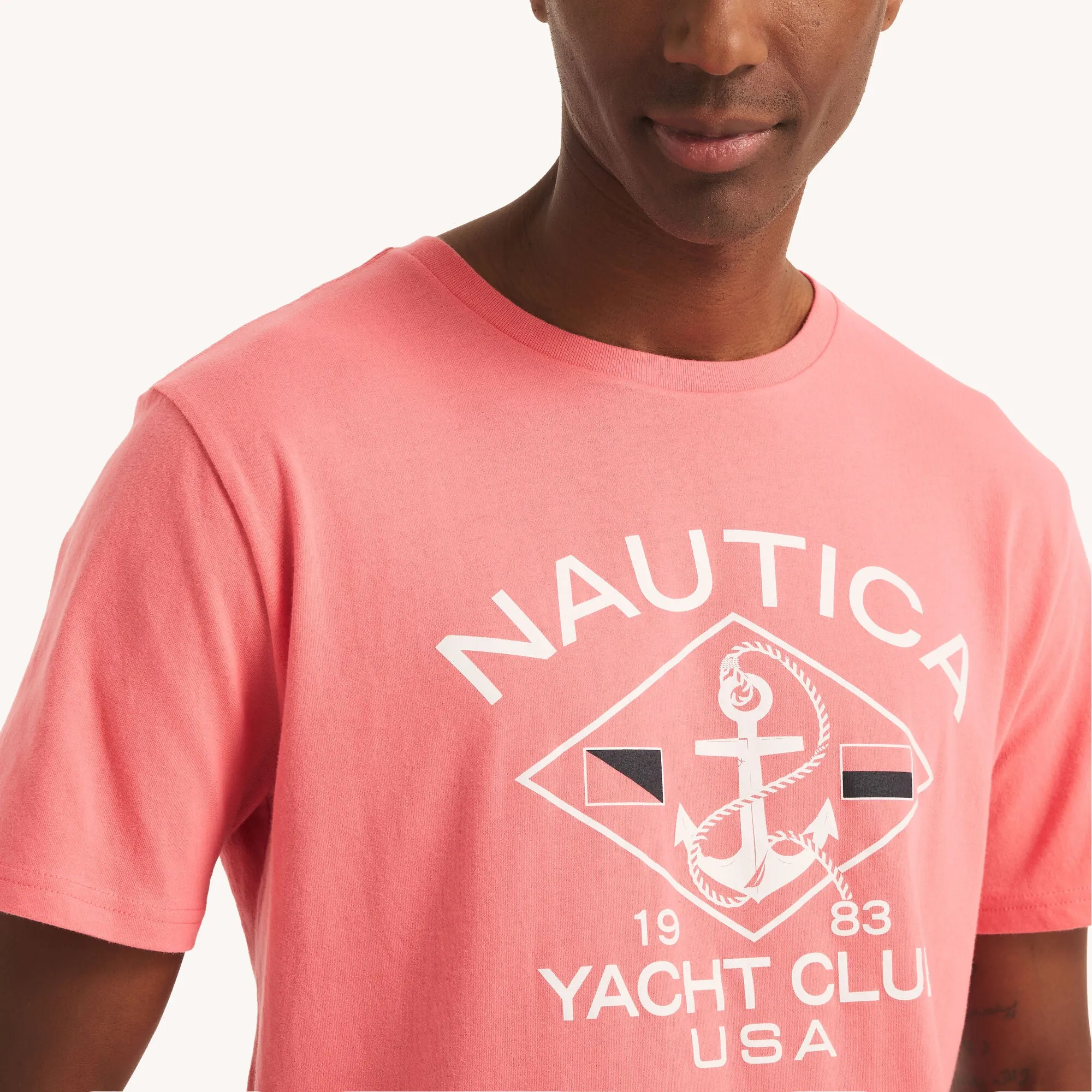 Nautica Herren Yacht Club Anker Grafik Schlaf-T-Shirt