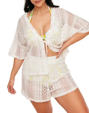 Nika Damen-Plus-Size-Badebekleidung Zweiteiliges Bade-Cover-up-Oberteil