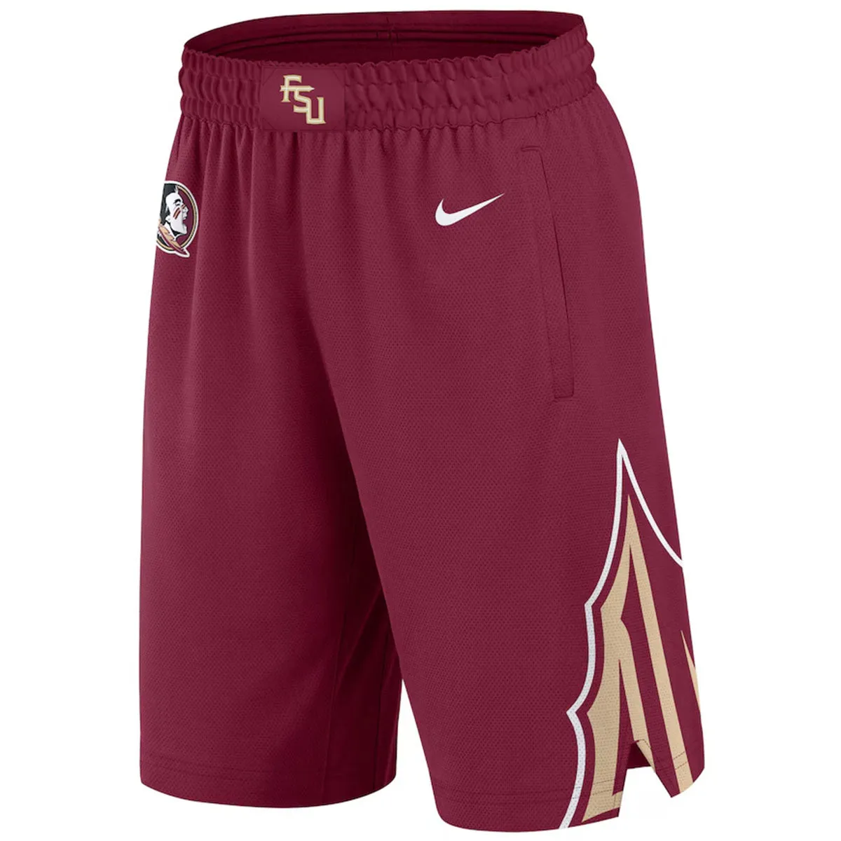 Nike Herren 2024 Arrowhead/Seminole Logo Design Replika Basketball Shorts - Granatrot