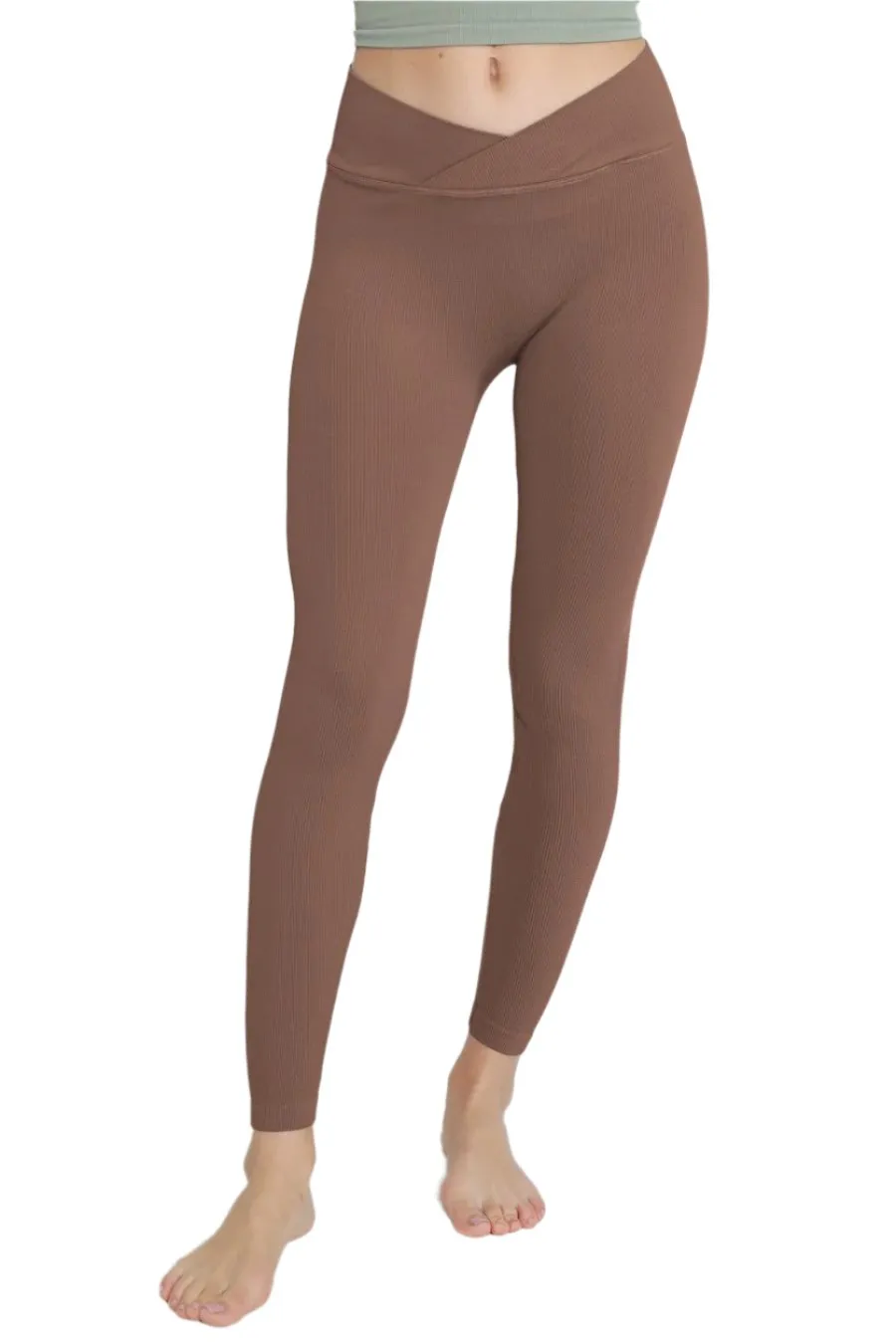 NikiBiki Rippen-Überkreuz-Waistband-Leggings NB8110