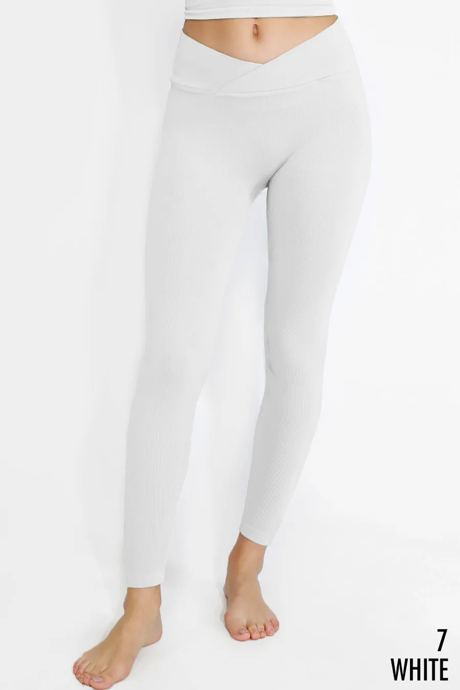 NikiBiki Rippen-Überkreuz-Waistband-Leggings NB8110