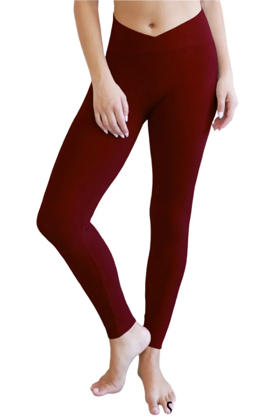 NikiBiki Rippen-Überkreuz-Waistband-Leggings NB8110