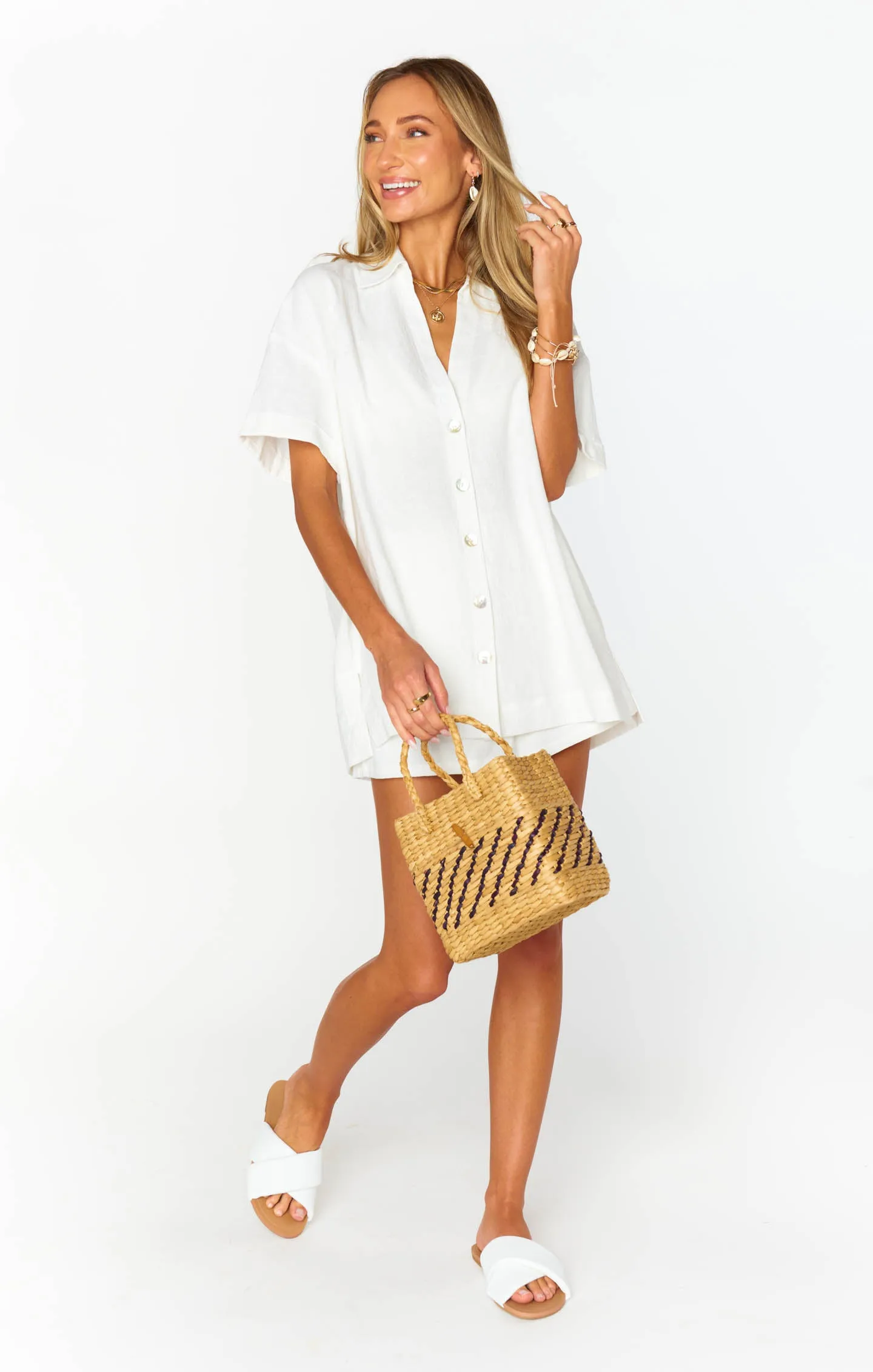 Parker Button Down ~ Weiße Leinen