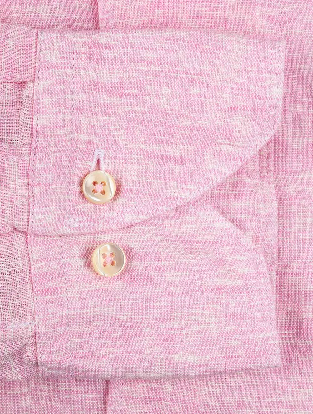 Rosa Leinen Passform-Shirt