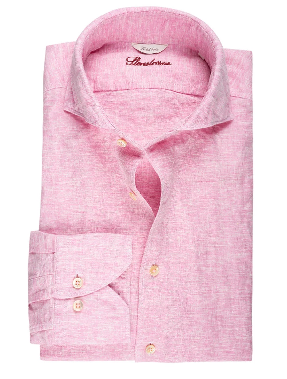Rosa Leinen Passform-Shirt