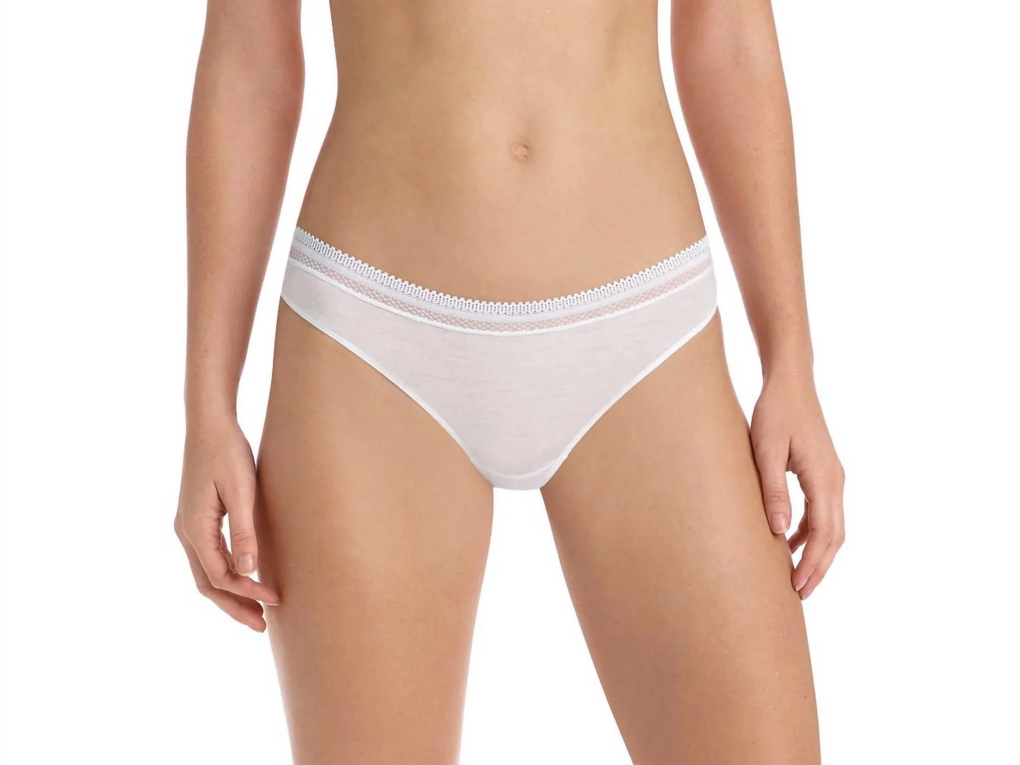 Reine Pima-Slip-Höschen in Weiß