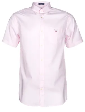 Regular Fit Broadcloth Banker Buttondown Kurzarmhemd California Pink