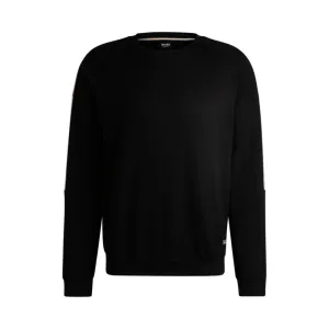 Regular-fit Sweatshirt aus Baumwoll-Frottier mit Kontrasteinsätzen