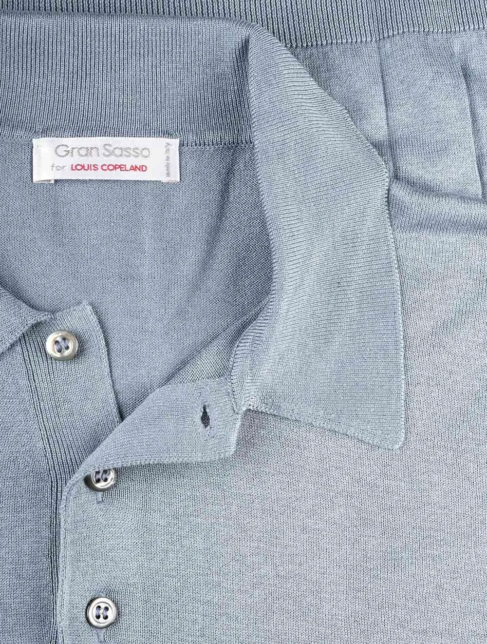Seiden Polo Blau