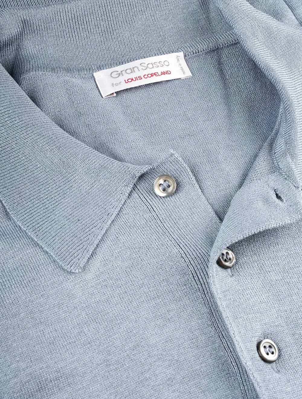 Seiden Polo Blau