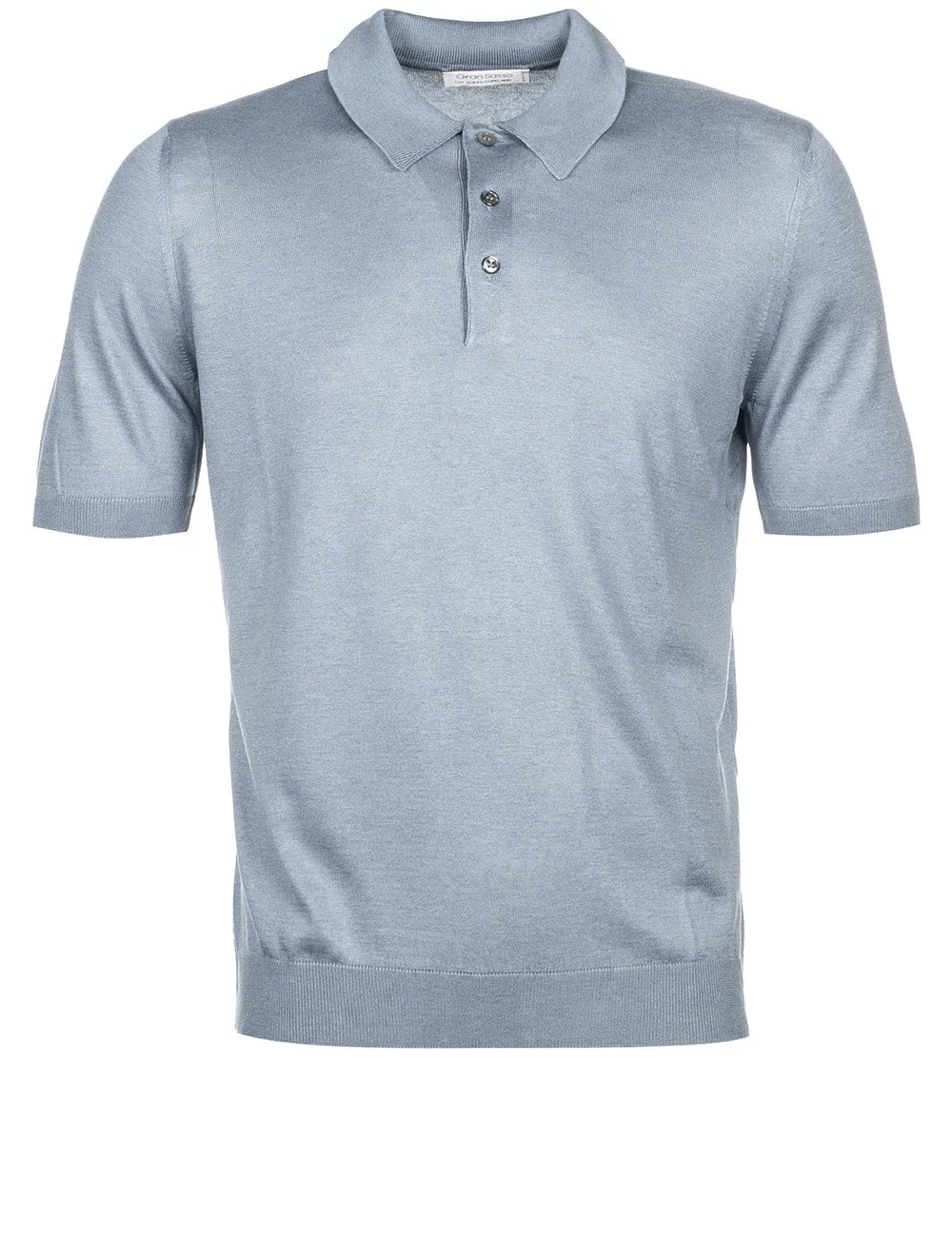 Seiden Polo Blau