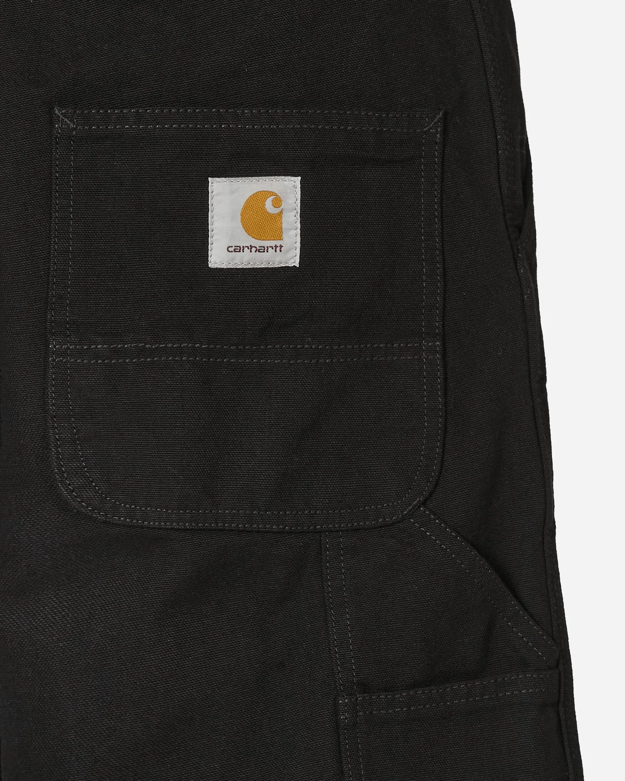 Single Knee Shorts Schwarz (Gewaschen)