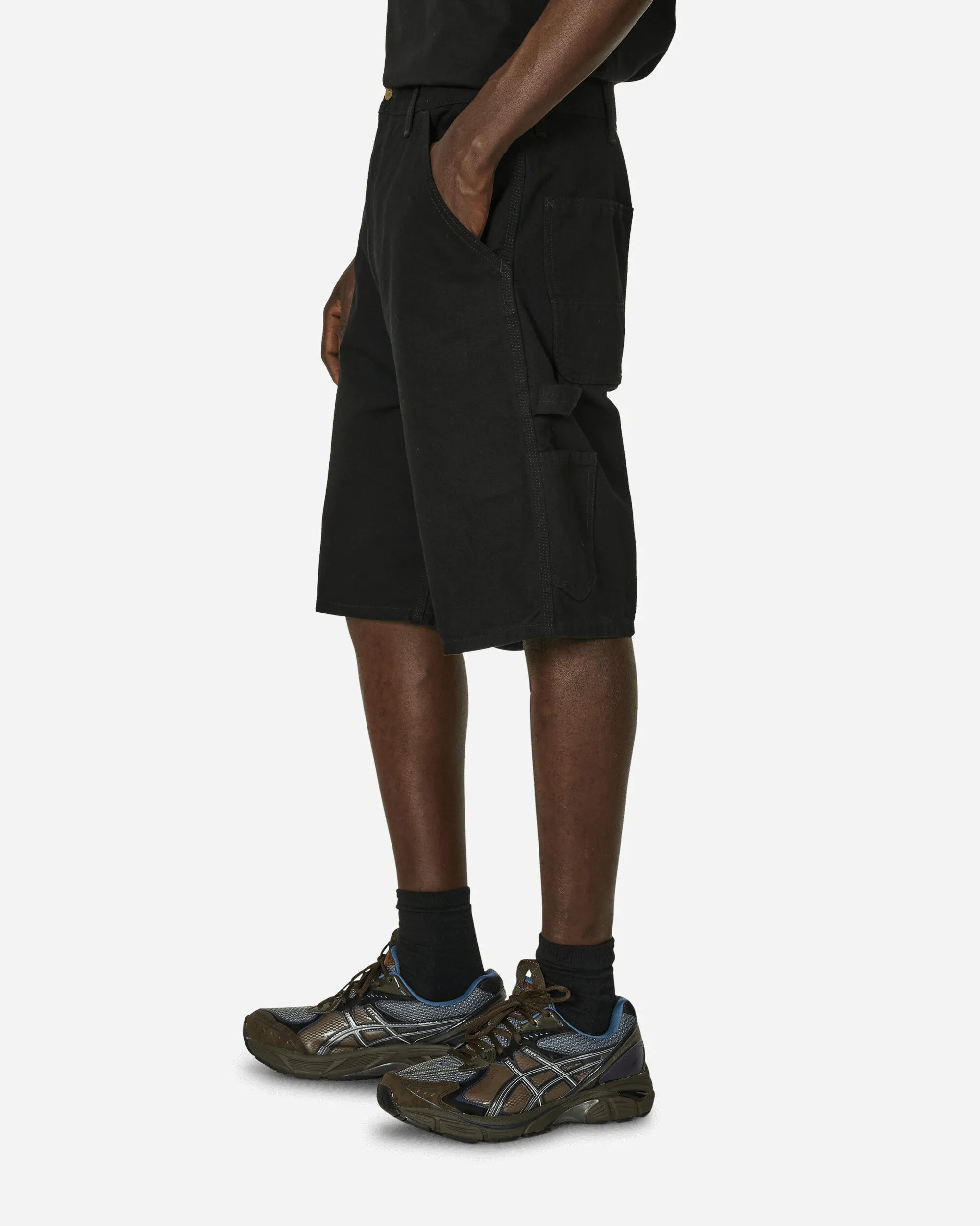 Single Knee Shorts Schwarz (Gewaschen)