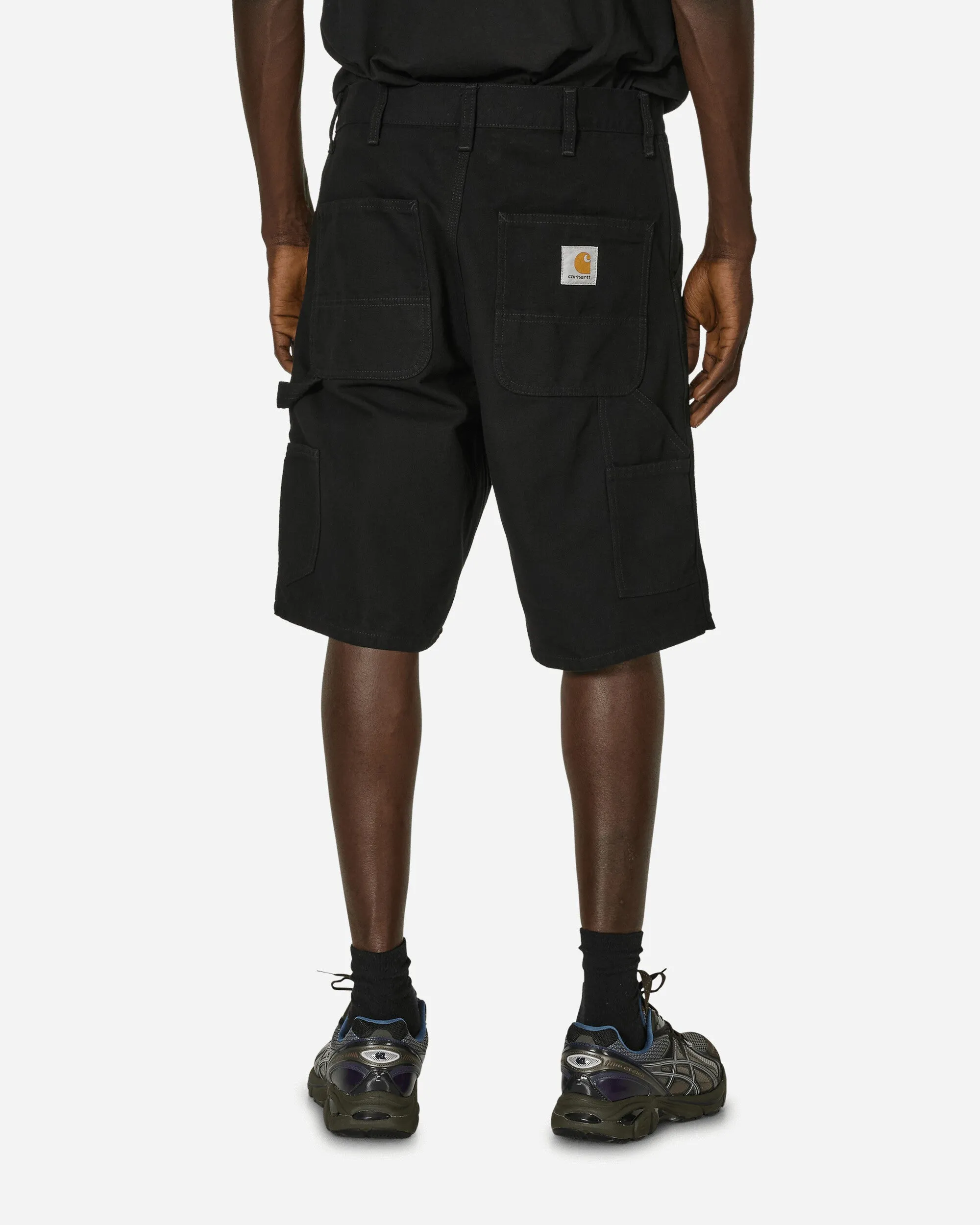 Single Knee Shorts Schwarz (Gewaschen)