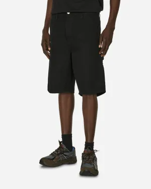 Single Knee Shorts Schwarz (Gewaschen)