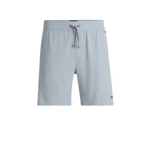 Stretch-Baumwoll-Pyjama-Shorts mit Logo-Print