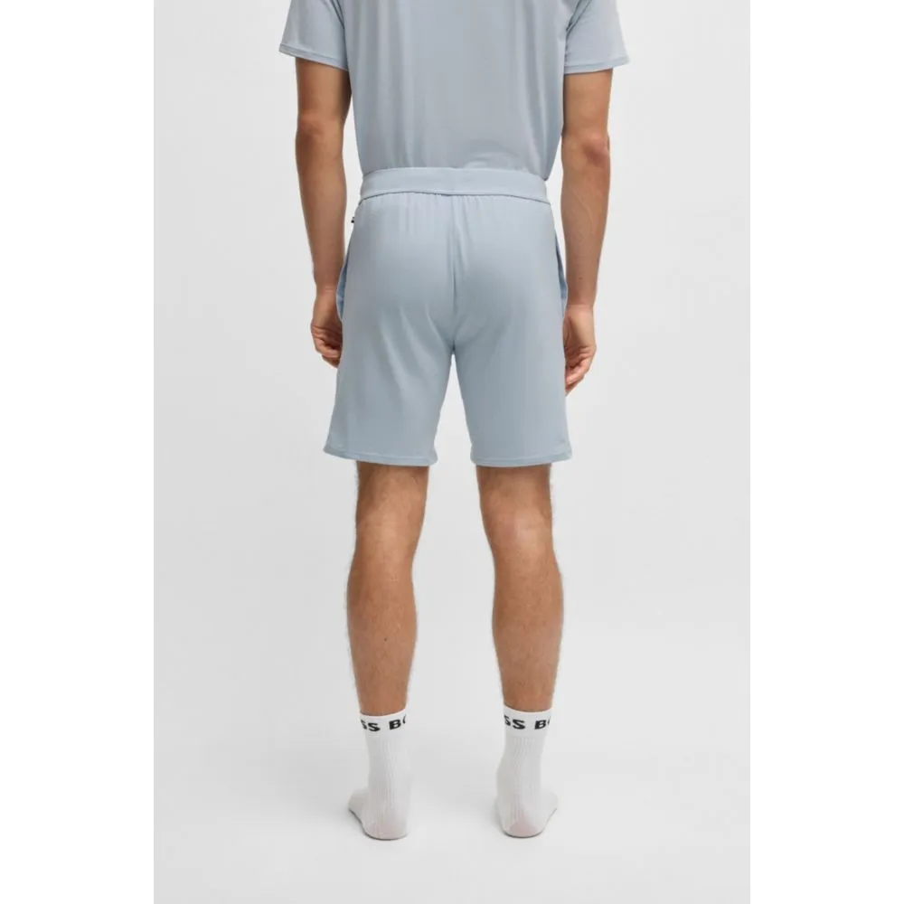 Stretch-Baumwoll-Pyjama-Shorts mit Logo-Print