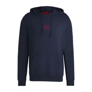 Stretch-Baumwolle lässige Kapuzenjacke mit Logo-Druck