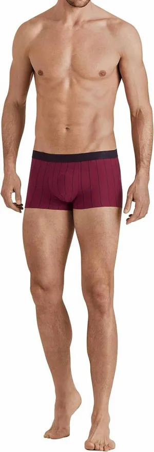 Gestreifte Baumwoll-Boxershorts in Bordeaux