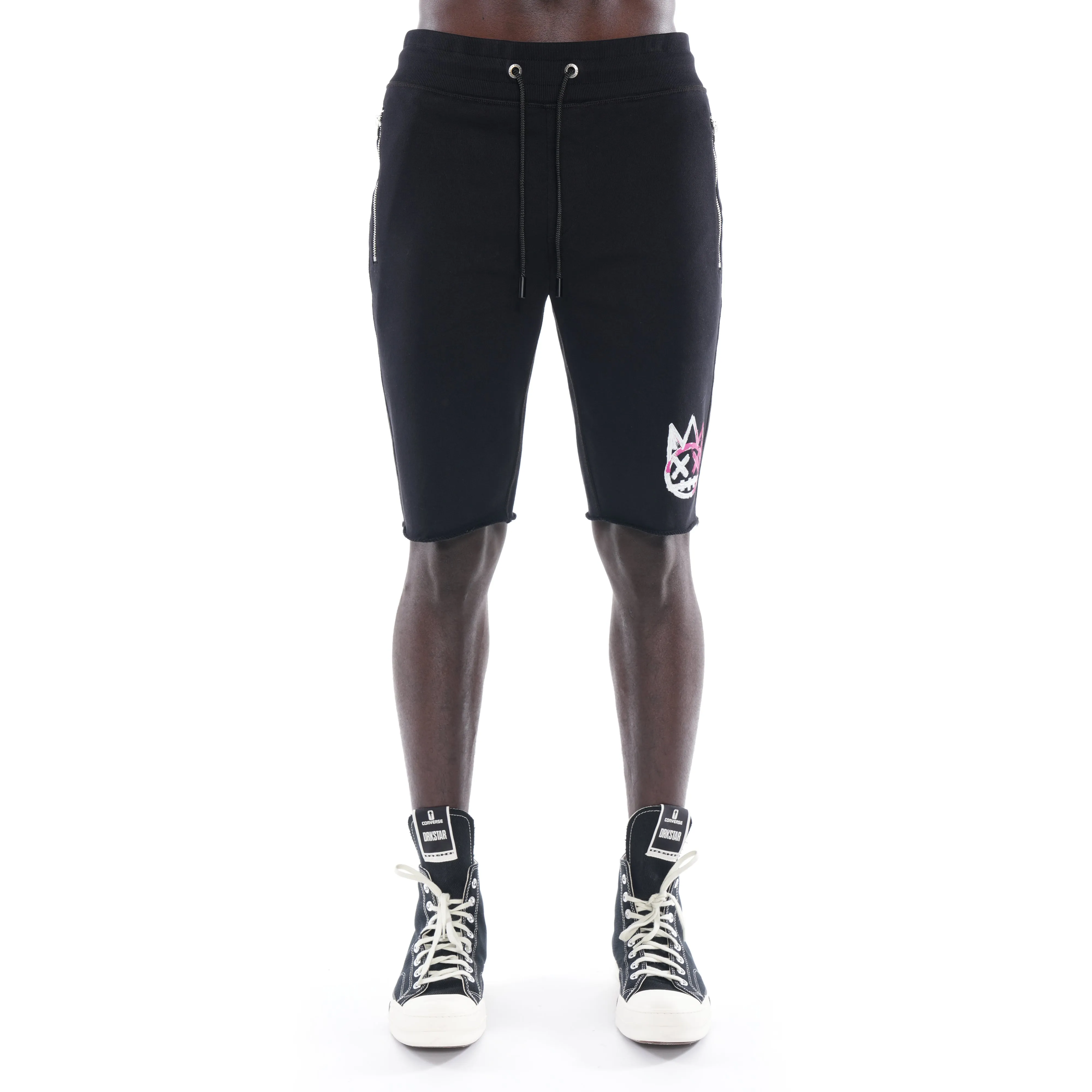 SWEATSHORT IN SCHWARZ