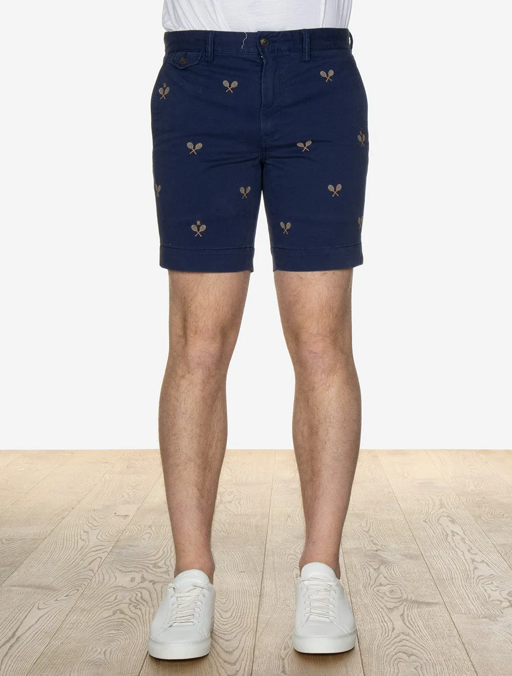 Tennisschläger Chino Shorts Blau