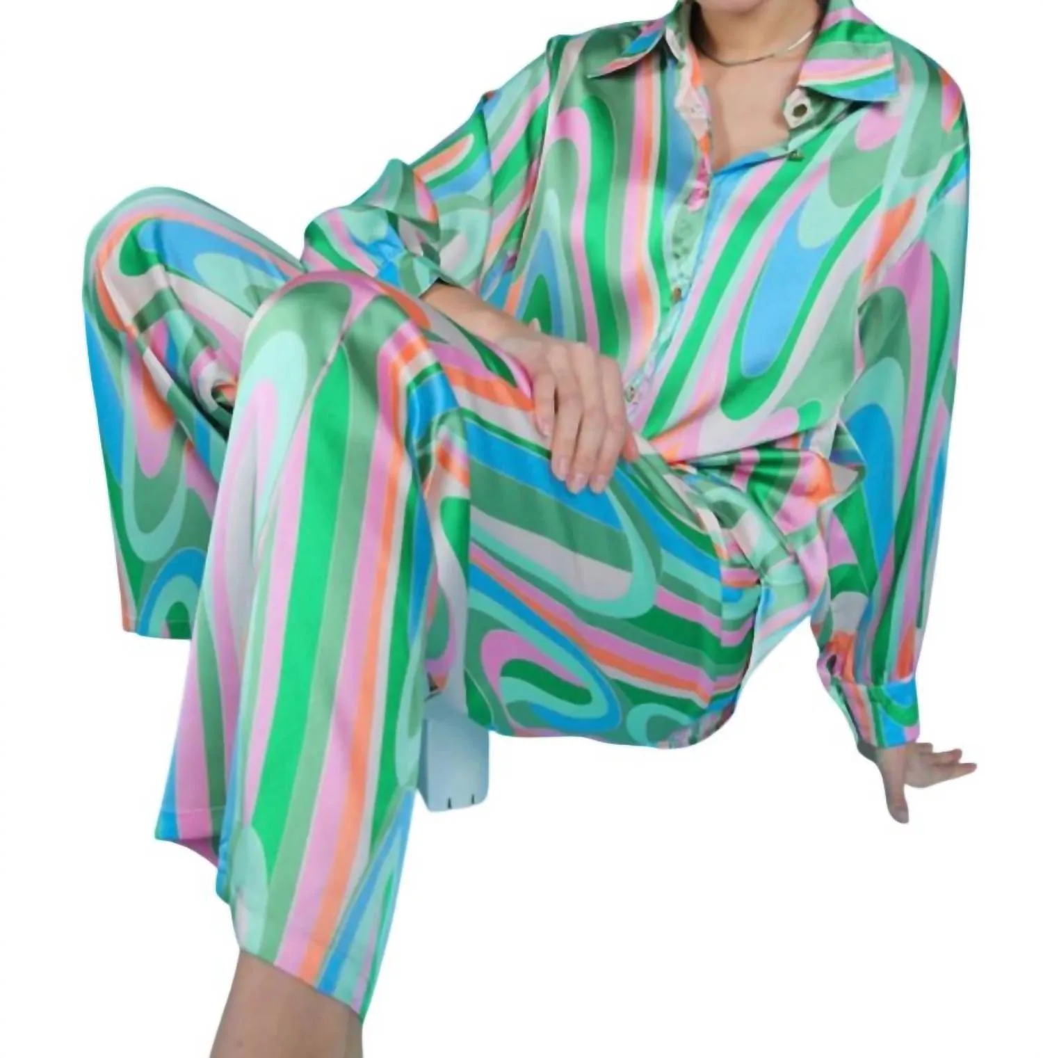 Das Groovy Baby-Set in Grün Multi