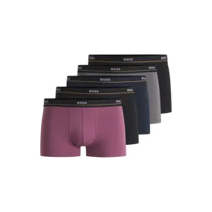 Dreierpack dehnbare Baumwoll-Slipboxershorts mit Logo-Bund