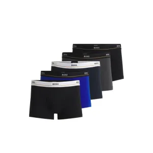 Dreierpack dehnbare Baumwoll-Slipboxershorts mit Logo-Bund