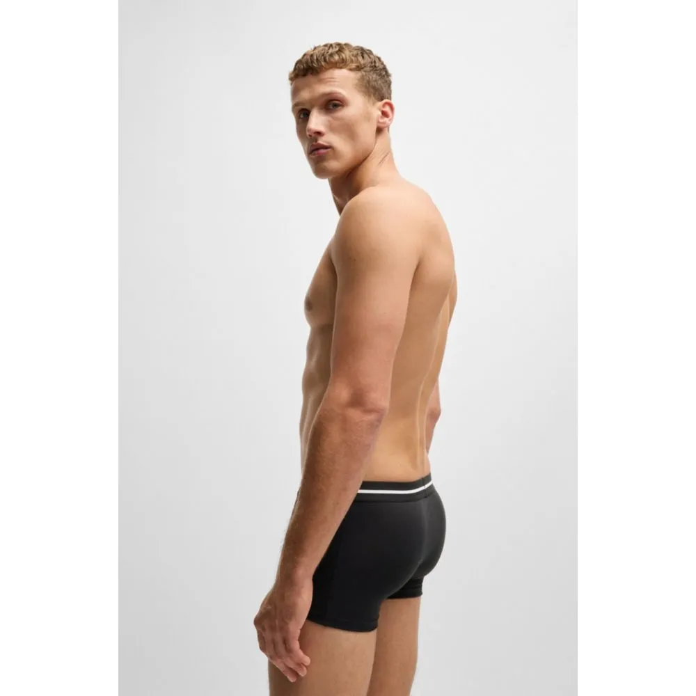 Dreierpack dehnbare Baumwoll-Boxershorts mit Logo-Bund