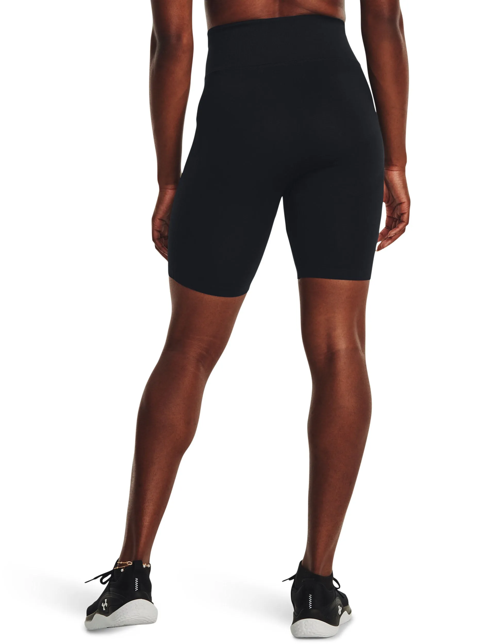 Trainings-Shorts nahtlos - Schwarz/Weiß