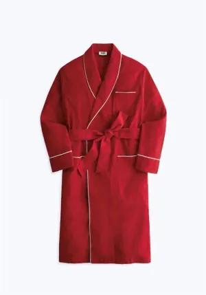 Unisex Glenn Bademantel In Rotem Flanell
