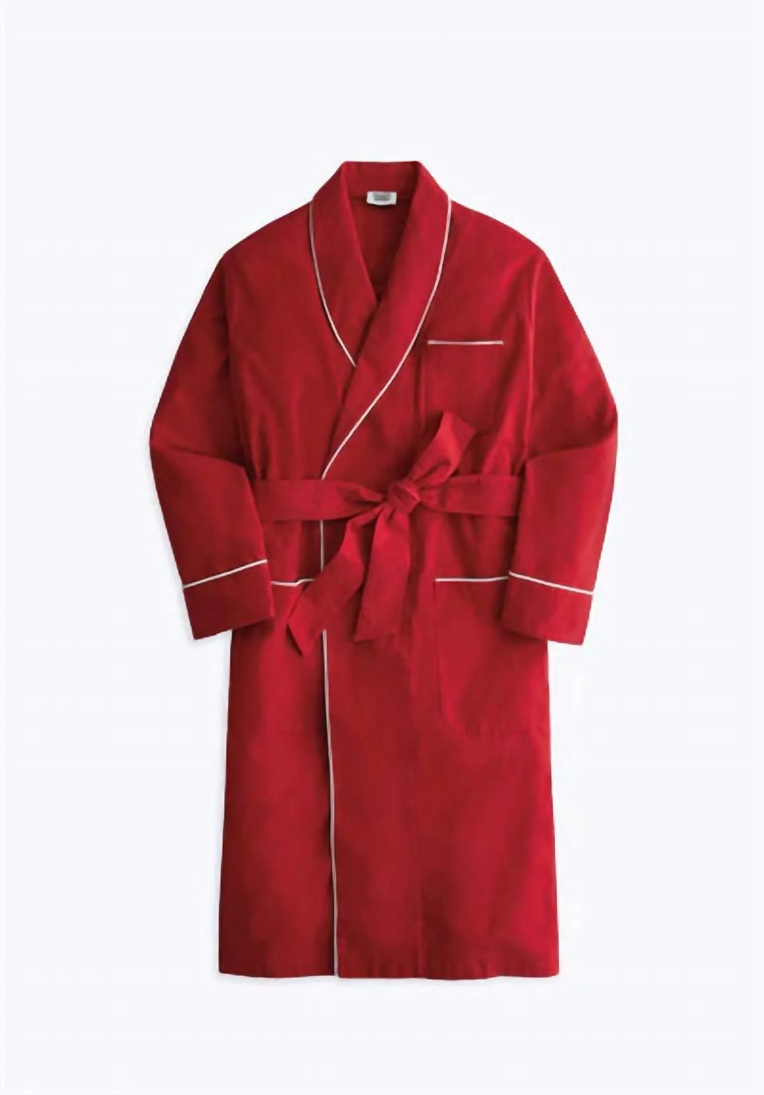 Unisex Glenn Bademantel In Rotem Flanell