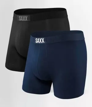 Vibe Boxershorts 2er-Pack in Marineblau/Schwarz