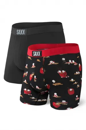 Vibe Boxershorts 2er-Pack in Druck/Einfarbig