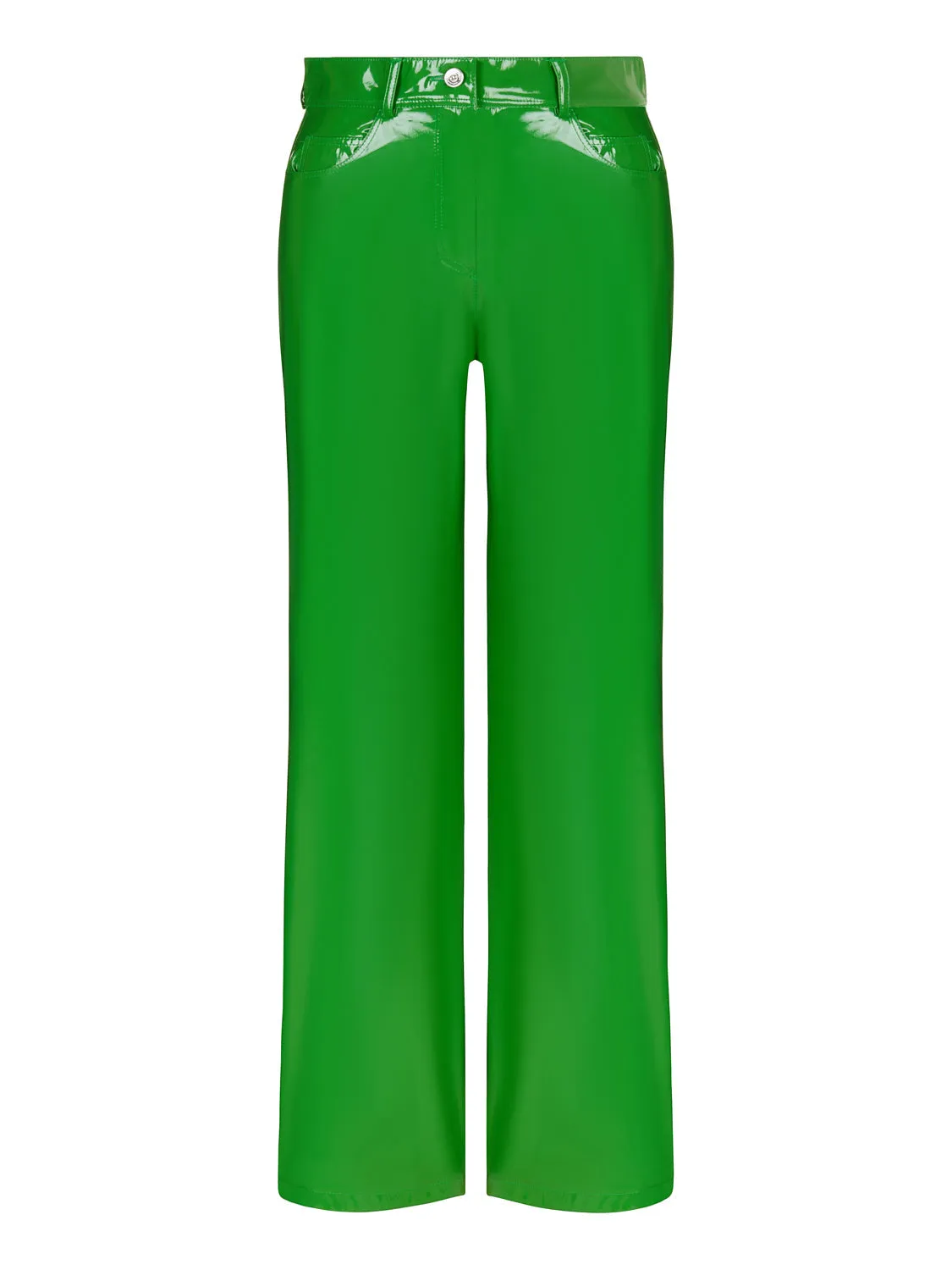 Weite Kunstlederhose
