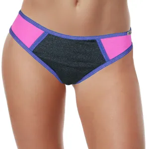 Damen BlockColor Bikiniunterteil, Grau/Rosa