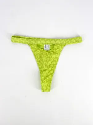 Damen-Bikini-Unterteil mit Markenlogo-Aufdruck, Hellgrün