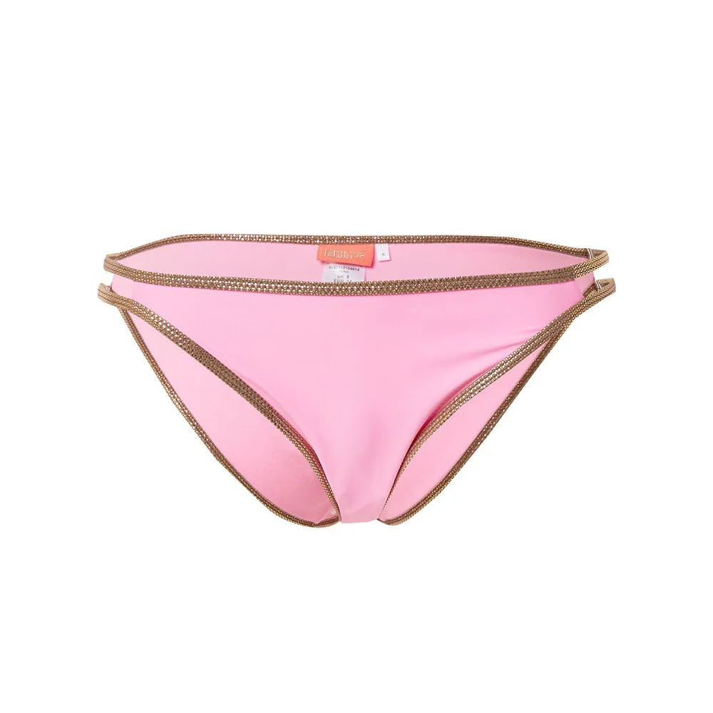 Damen Glitzer-Bikiniunterteil, Neon Pink