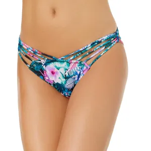 Damen Spitzen Slip-Bikini-Höschen mit Trägern, Mehrfarbig