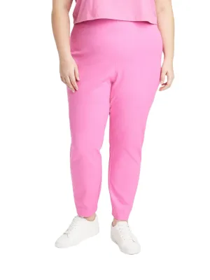 Damen einfarbige Hose, Pink