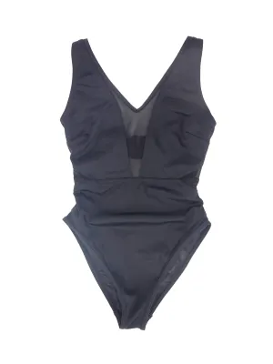 Einfaches Tankini-Oberteil für Damen, Schwarz