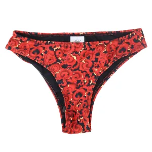 Damen-Bikiniunterteil mit Druck, Rot