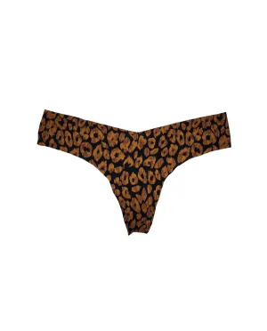Damen-Print-Tanga mit niedrigem Bund in Honig-Leopardenmuster