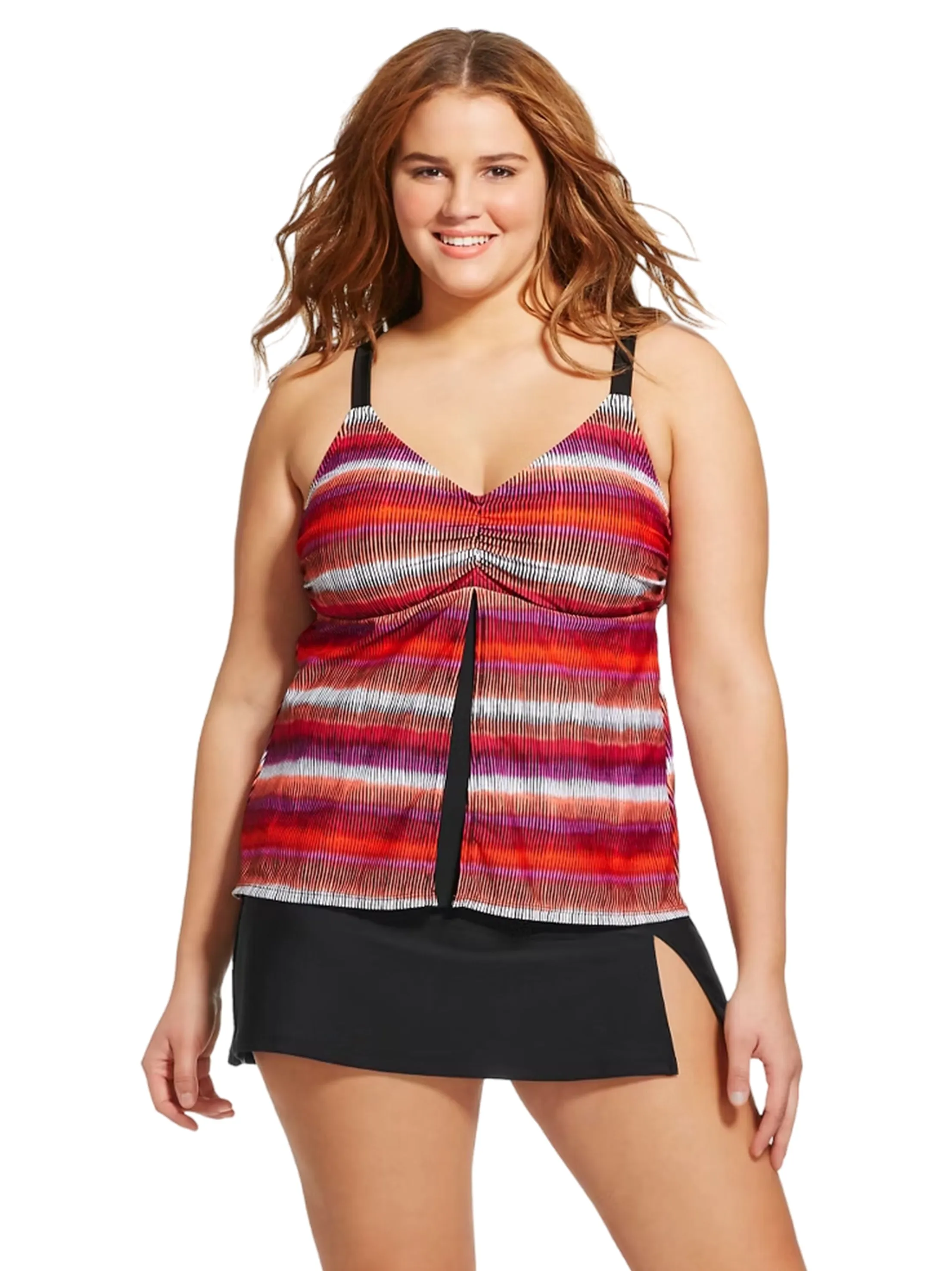 Damen Tankini Top mit Druck, Mehrfarbig