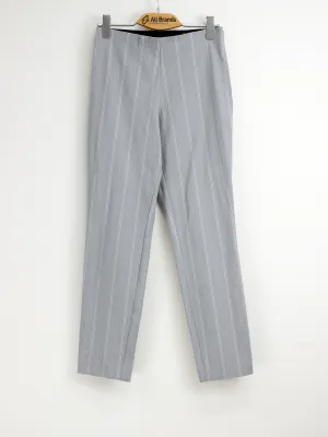 Damenhose mit Streifen, Grau/Weiß